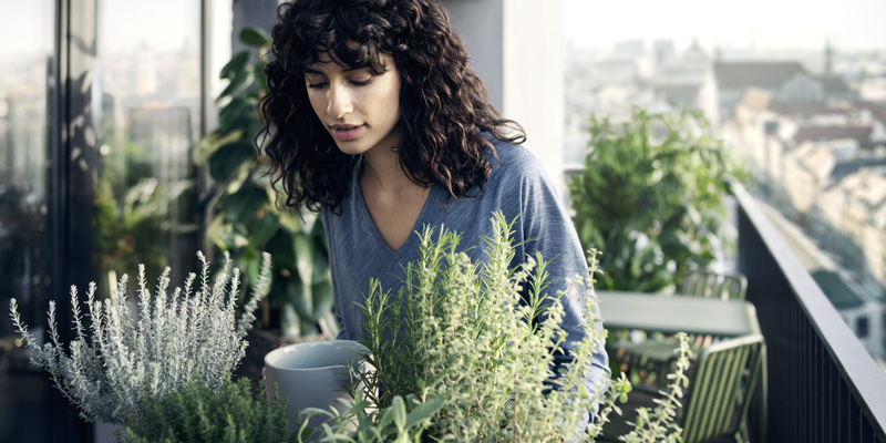 Balkon, Erwachsener, Weiblich, Person, Frau